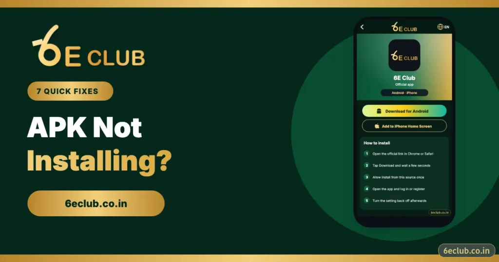 6E Club apk guide banner