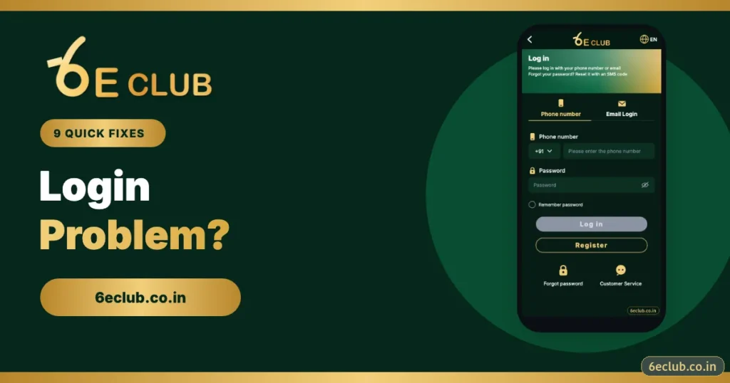 6E Club login guide banner
