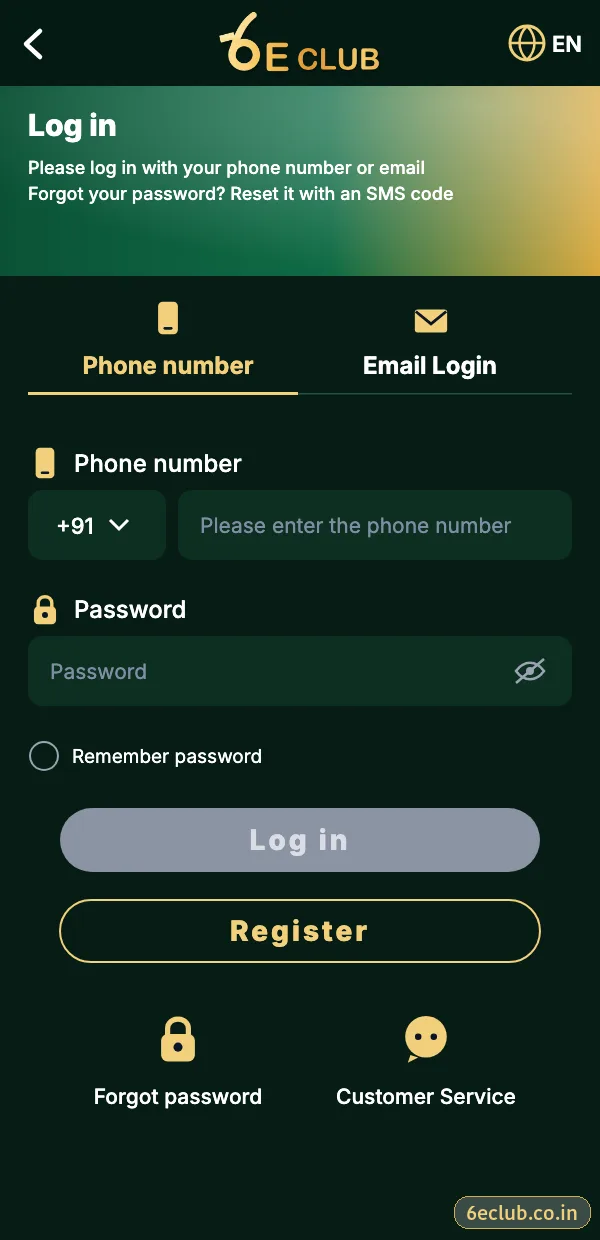 6E Club login